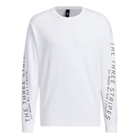Men's adidas Minimalistic Alphabet Printing Casual Pullover White HM2695