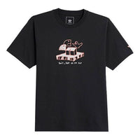 adidas originals Shmoofoil Pattern Printing Athleisure Casual Sports Short Sleeve Couple Style Black HC2193
