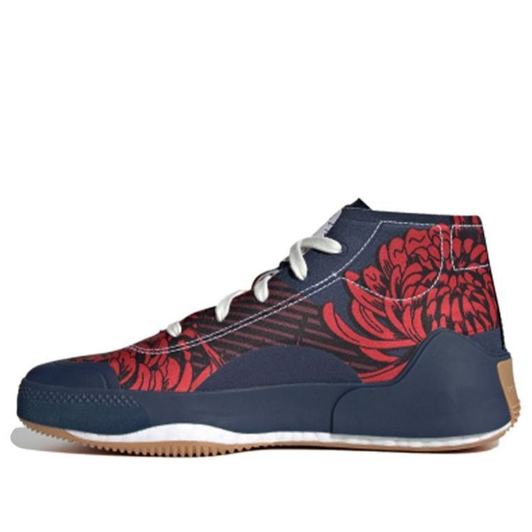 (WMNS) adidas Stella McCartney x Treino Mid 'Floral Print - Collegiate Navy' FY1641