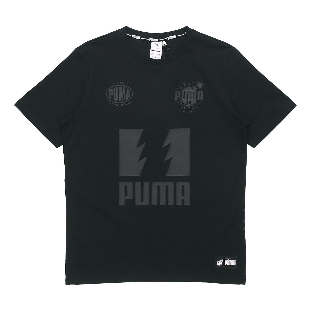 PUMA x The Hundreds Tee Funny Printing Round Neck Short Sleeve Black 596750-51