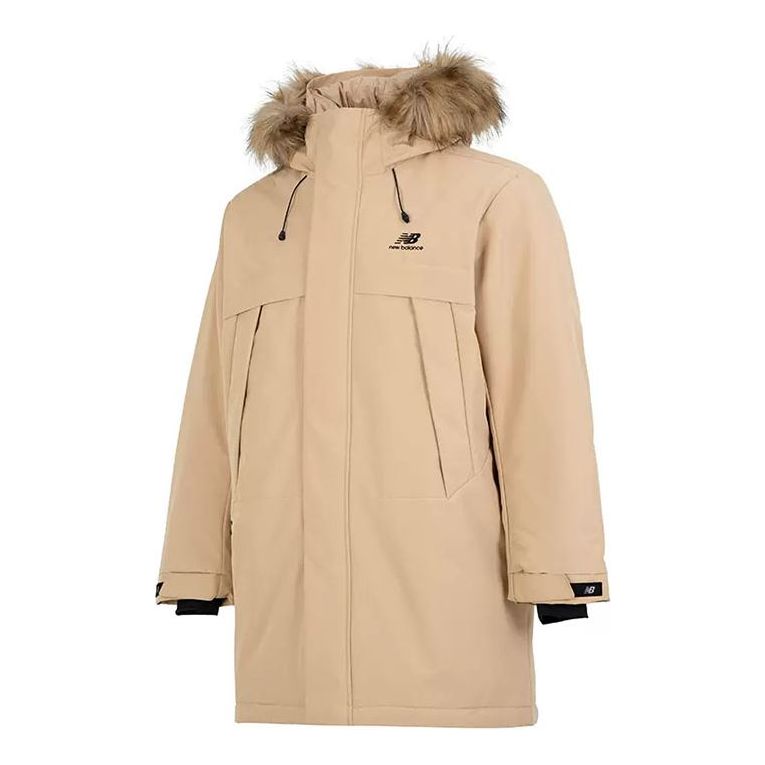 New Balance Long Puff Down Jacket 'Tan' 5PC44303-BEI