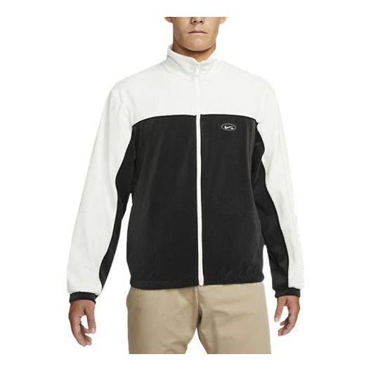 Men's Nike Casual Logo Colorblock Velvet Skateboard Black Jacket DD0574-010