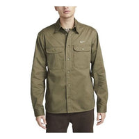 Nike SB Woven Skate Long-Sleeve Button Down 'Olive' DQ6288-222