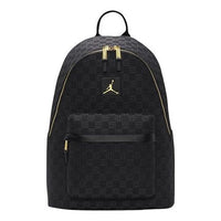 Air Jordan Gold Logo Monogram Backpack 'Black' FJ6784-010