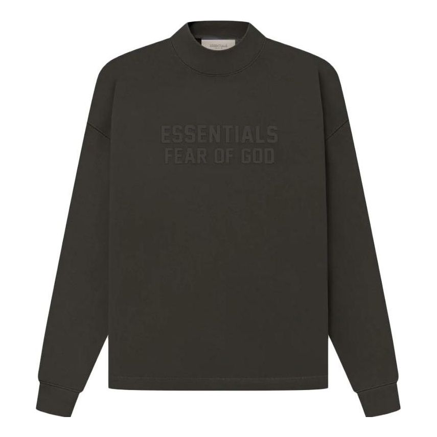 Fear of God Essentials SS23 Relaxed Crewneck Logo Sweater 'Off-Black' FOG-SS23-025