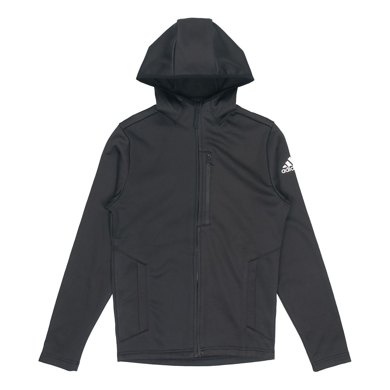 adidas Perfom Fl Jkt logo Printing Fleece Stay Warm Woven Sports Hooded Jacket Black GV3515