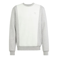 adidas originals Essentials+ Trefoil Reverse Material Crewneck Sweatshirt 'Medium Grey Heather' IM4448