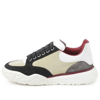 Alexander McQueen Court Paneled Low-Top Sneakers 'Beige White Red' 750365W4WL12129