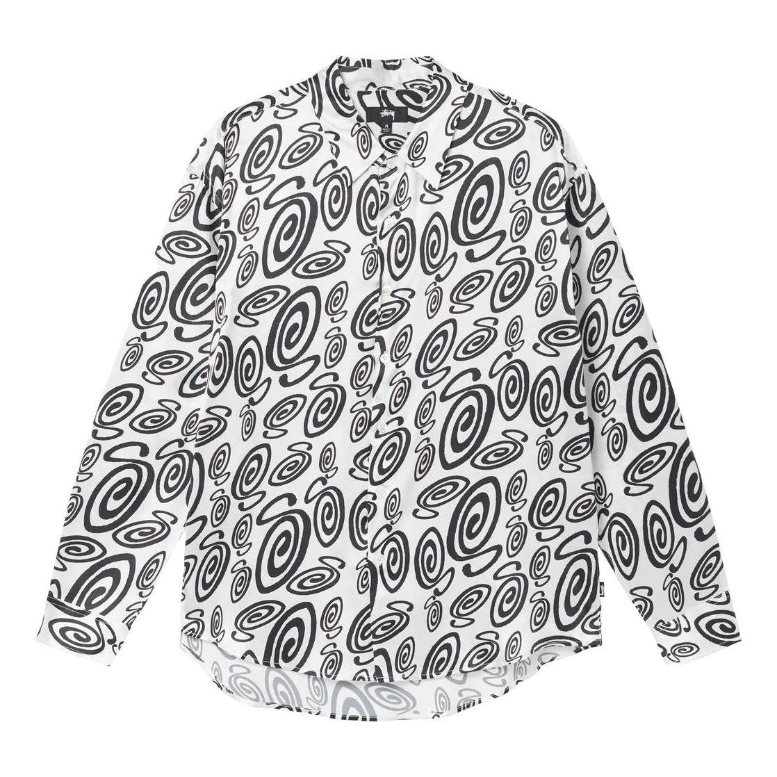 Stussy Swirly S Silk Shirt 'White' 1110242