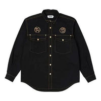 PALACE Funny Logo Stand Collar Long Sleeves Shirt Unisex Black P20SHT005