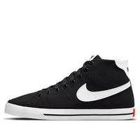 (WMNS) Nike Court Legacy Canvas Mid 'Black White Orange' DD0161-001