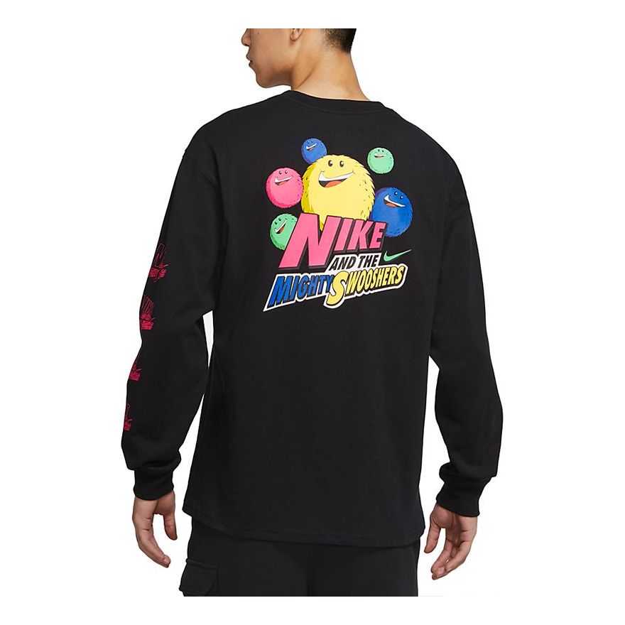 Nike Sportswear Athleisure Casual Sports Alphabet Printing Long Sleeves Black DM7916-010