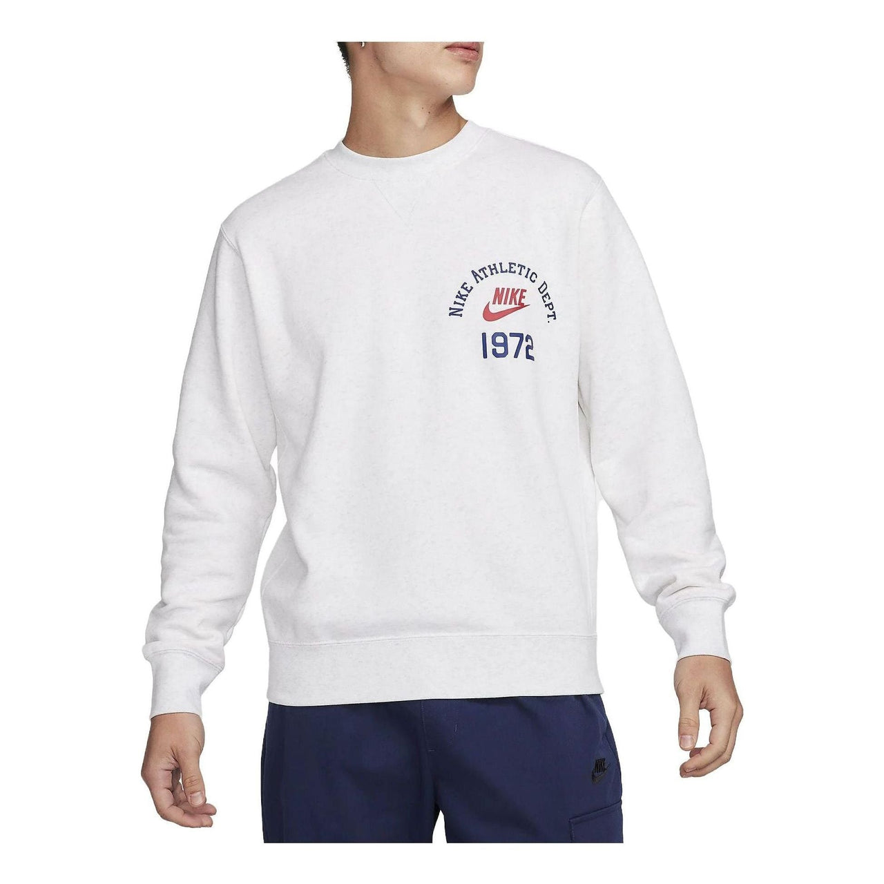 Nike Sportswear Club Fleece Crew-Neck Sweatshirt 'White' FQ7972-051