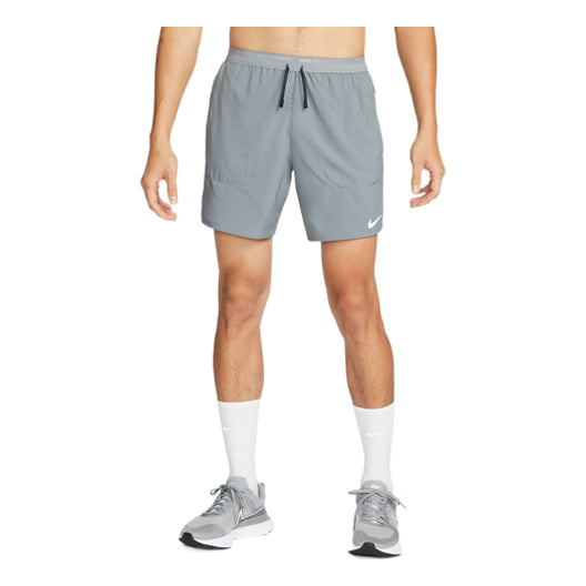 Men's Nike Dri-FIT Solid Color Logo Printing Straight Quick Dry Breathable Sports Shorts Smoke Gray DM4742-084