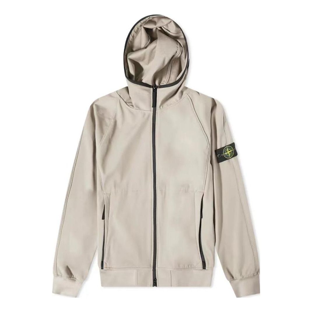 STONE ISLAND Light Soft Shell-R Hooded Jacket 'Dove Grey' 781540927-V0092