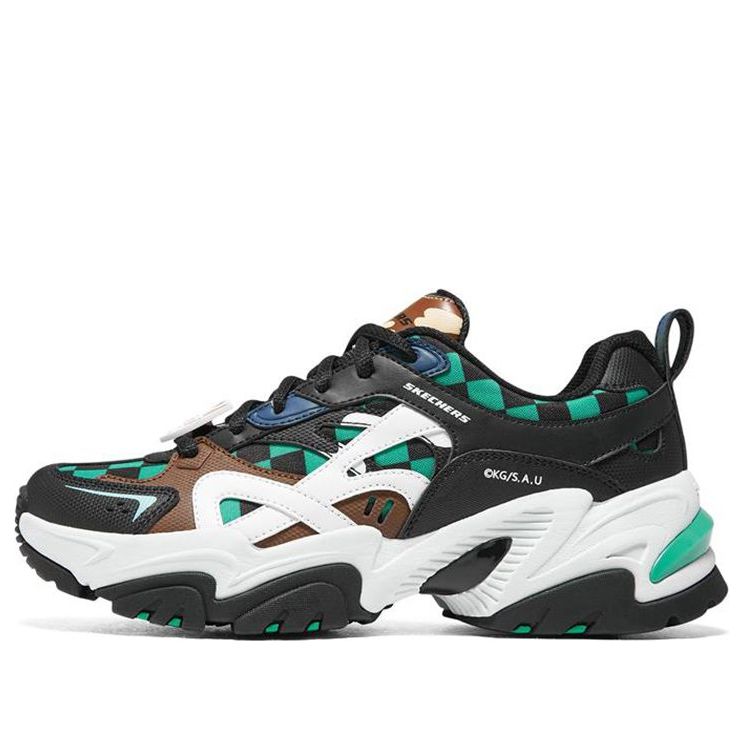 (WMNS) Skechers Stamina V2 'Black Green' 896125-BKMT