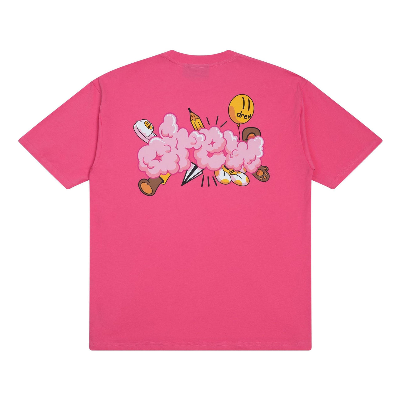 Drew House Doodle Joy T-shirt 'Hot Pink' DR-SS22-006
