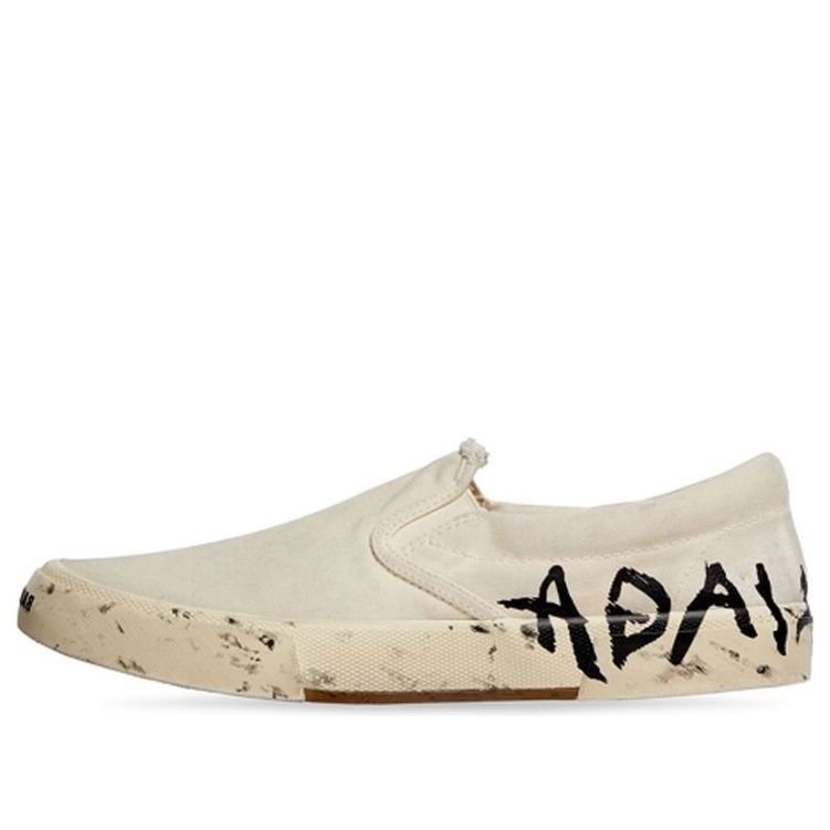 (WMNS) Balenciaga Paris Low Top Slip On Shoes 'Washed White Cotton' 710295W3RR59010
