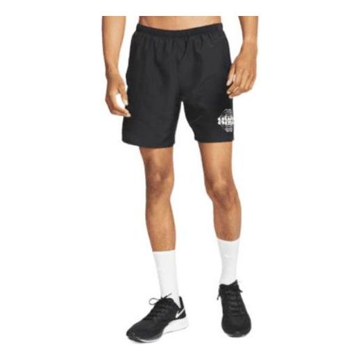 Nike SS22 Dri-FIT Solid Color Quick Dry Breathable Back Pocket Running Shorts Black DM4820-010