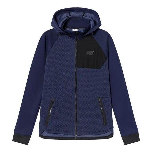 New Balance Heat Loft Full Zip Hooded Jacket 'Blue' AMJ93001-PGM