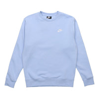 Nike Athleisure Casual Sports Fleece Lined Round Neck Pullover Blue BV2663-436