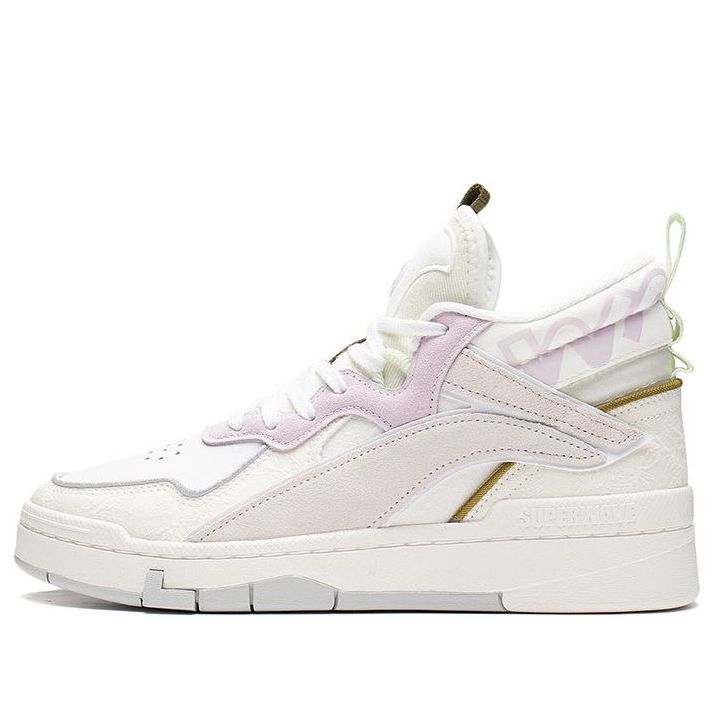 (WMNS) Li-Ning Superwave Mid 'White Pink' AGCS106-3
