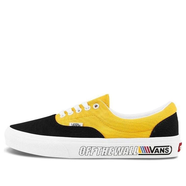 Vans Era Retro Casual Skate Shoes Unisex Black Yellow Splicing 'Black Yellow' VN0A4U39264