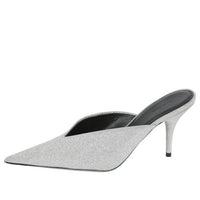 (WMNS) Balenciaga Glitter Knife Slingback 'Silver' 579279WA7018163