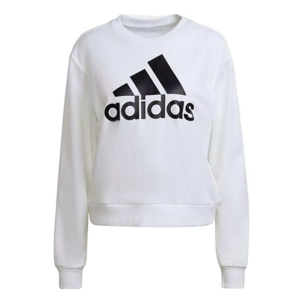 (WMNS) adidas Essentials Logo Loose Sweatshirt 'White' HD1783