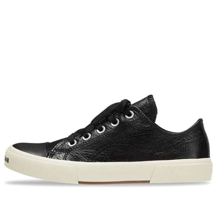 (WMNS) Balenciaga Paris Low Top Sneakers 'Black Leather and White Rubber' 688757W3RCB1090