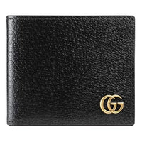 Gucci GG Marmont Leather Bi-Fold Wallet 'Black Gold' 428726-DJ20T-1000