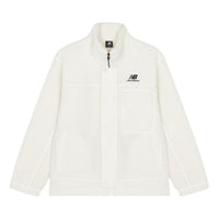 New Balance FW22 Logo Cotton Coat 'White Black' AMJ23351-CIC
