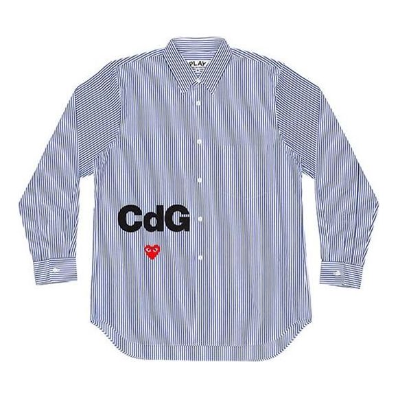 COMME des GARCONS PLAY x CDG Striped Shirt 'Blue' AE-B102-051-1