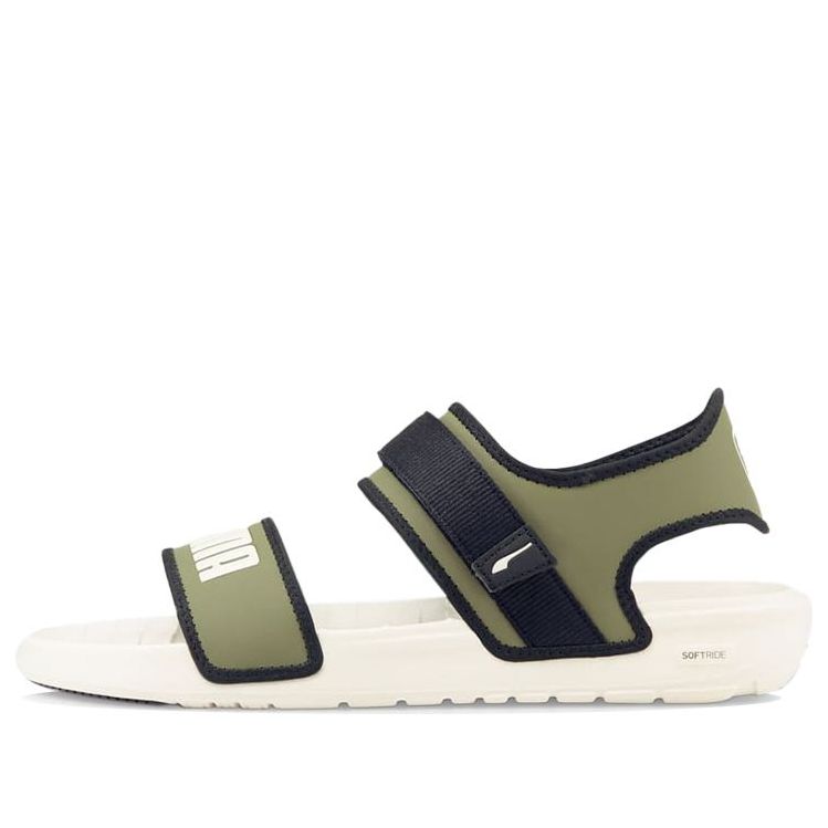 PUMA Softride Slide 'White Dark Green Moss' 375104-09