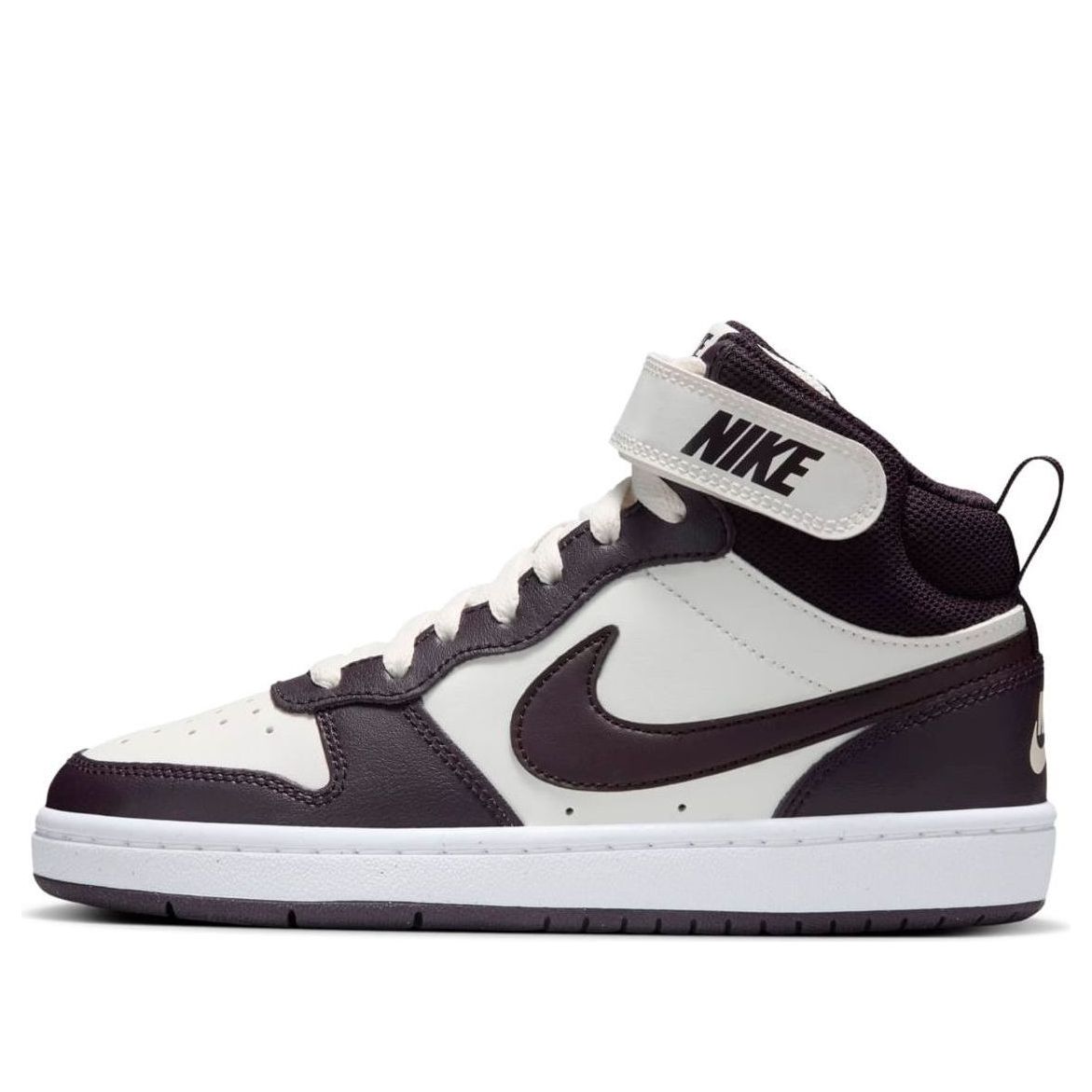 (GS) Nike Court Borough Mid 2 'White Burgundy' CD7782-126
