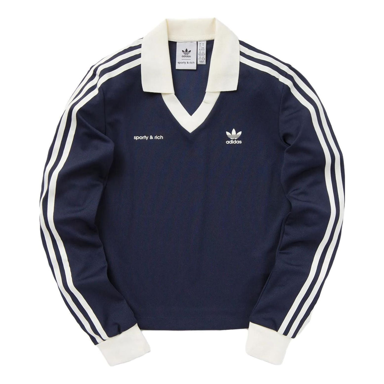 (WMNS) adidas x Sporty & Rich Long Sleeve Jersey 'Navy' IN5248