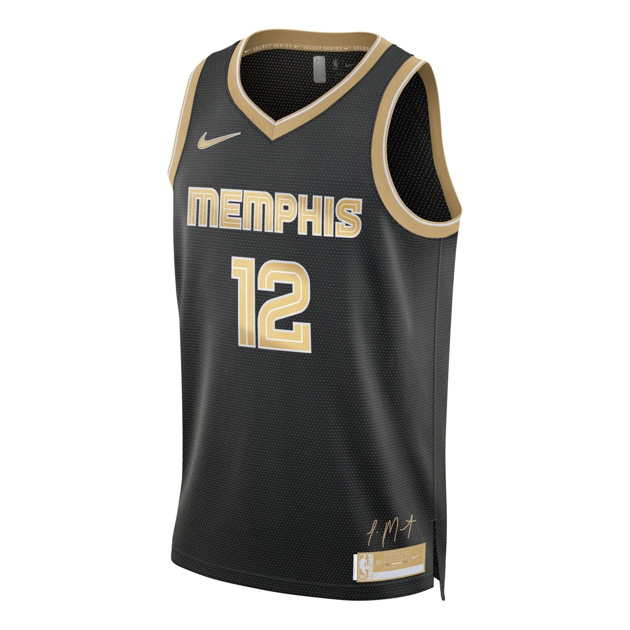 Nike Dri-FIT NBA Ja Morant Memphis Grizzlies 2024 Select Series Swingman Jersey 'Black Gold' FN5915-053