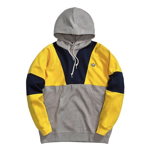 adidas originals MENS Samstag Panel Hoody Grey/Yellow FM2209