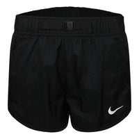 (WMNS) Nike Belt Design Breathable Casual Sports Running Shorts Black CJ2430-010