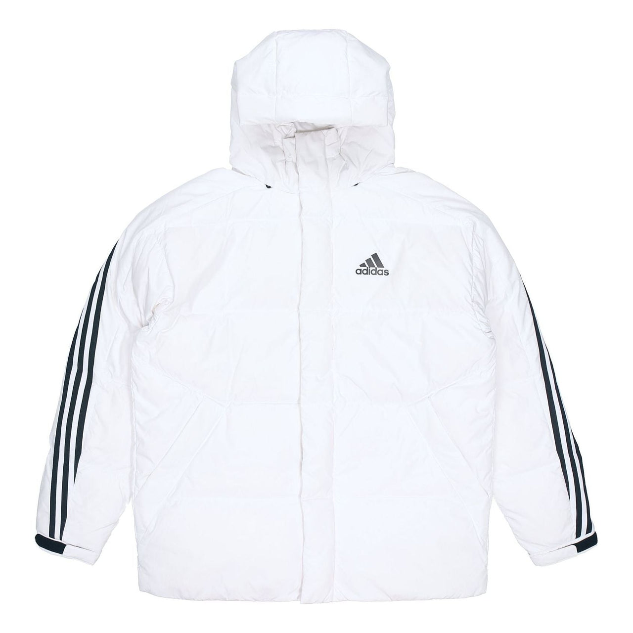 adidas 3st Puffy Dwn J Casual Sports Stay Warm hooded down Jacket White H20755