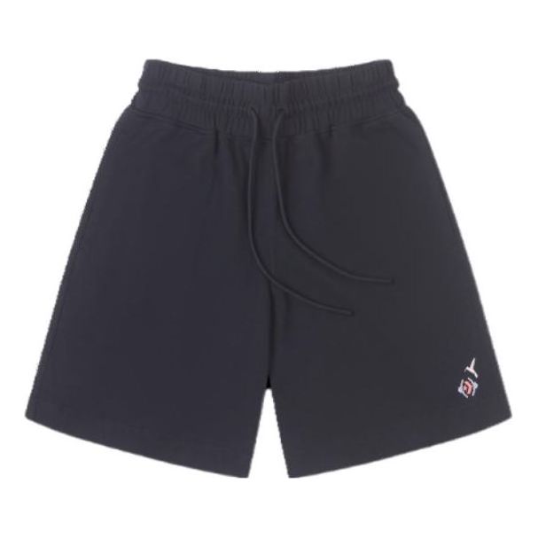 (WMNS) Converse Logo Mid Length Knit Short 'Black' 10025374-A01