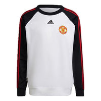 Men's adidas Knit Soccer/Football Colorblock Sports Round Neck White H64071