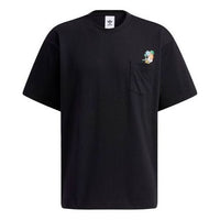 adidas originals Tee Ss Printed Sport Crew Neck Short Sleeve Men's Black HB6859