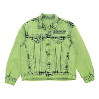Drew House Oversized Trucker Jacket 'Painted Lime' DR-SS22-300
