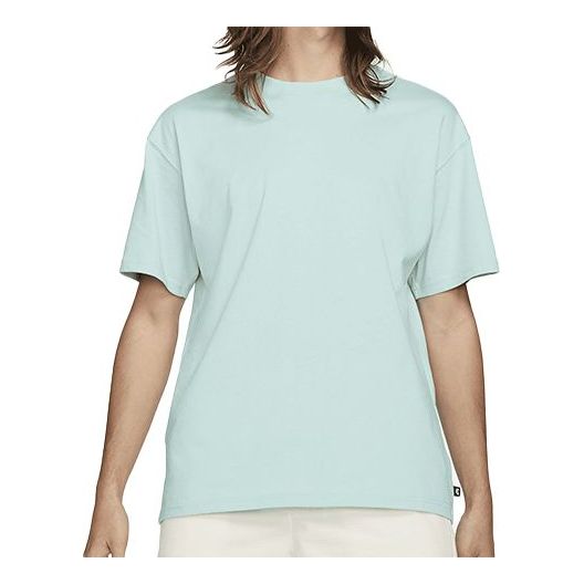 Men's Nike Solid Color Loose Round Neck Short Sleeve Green T-Shirt DB9976-382