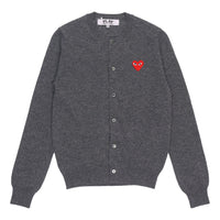 (WMNS) COMME des GARCONS PLAY Cardigan Red Emblem 'Grey' AZ-N007-051-3