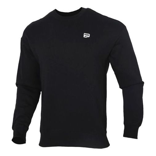 PUMA Downtown Crew Casual Round Neck Pullover Black 599173-01