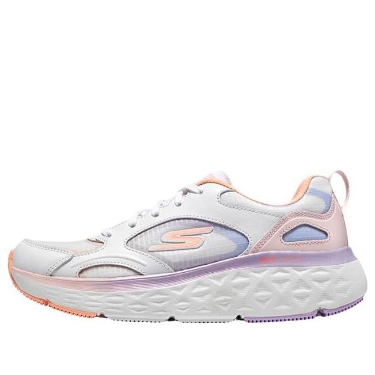 (WMNS) Skechers Max Cushioning Delta Running Shoes 'White Orange Purple' 129128-WPK
