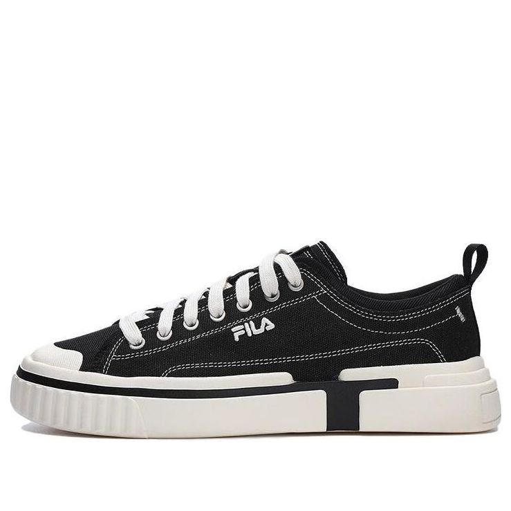 (WMNS) FILA Canvas Low Skate Shoes 'Black White' F12M322305FBK