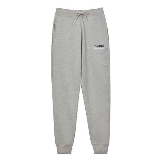 New Balance Logo Print Sweatpants 'Grey Black' MP03905-AG